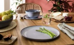 Habitat Evora 12 Piece Stoneware Dinner Set - Blue -Habitat 9423499 R Z001C