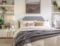 Habitat 35cm Linen Drum Shade - Oatmeal -Habitat 9425617 R Z004C