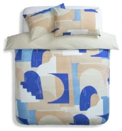 Habitat Geo Blue & Cream Bedding Set - Single -Habitat 9441897 R Z002A
