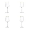 Habitat Gold Rim Set Of 4 Wine Glasses