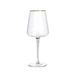 Habitat Gold Rim Set Of 4 Wine Glasses -Habitat 9442528 R Z002A