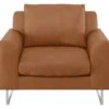 Habitat Lyle Leather Armchair - Tan -Habitat 9445491 R Z001A
