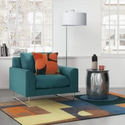 Habitat Lyle Leather Armchair - Tan -Habitat 9445491 R Z001C