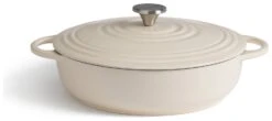 Habitat 4 Litre Cast Iron Shallow Casserole Dish - Cream