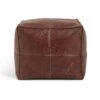 Habitat Kaikoo Faux Leather Footstool - Brown -Habitat 9448319 R Z001A