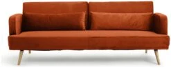 Habitat Andy Clic Clac Velvet Sofa Bed - Orange