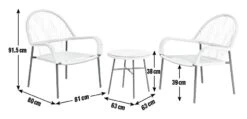 Habitat Java 2 Seater Metal Garden Bistro Set - Natural 14 Habitat Java 2 Seater Metal Garden Bistro Set - Natural -Habitat 9463583 R E001