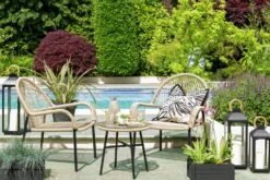 Habitat Java 2 Seater Metal Garden Bistro Set - Natural 13 Habitat Java 2 Seater Metal Garden Bistro Set - Natural -Habitat 9463583 R Z001C