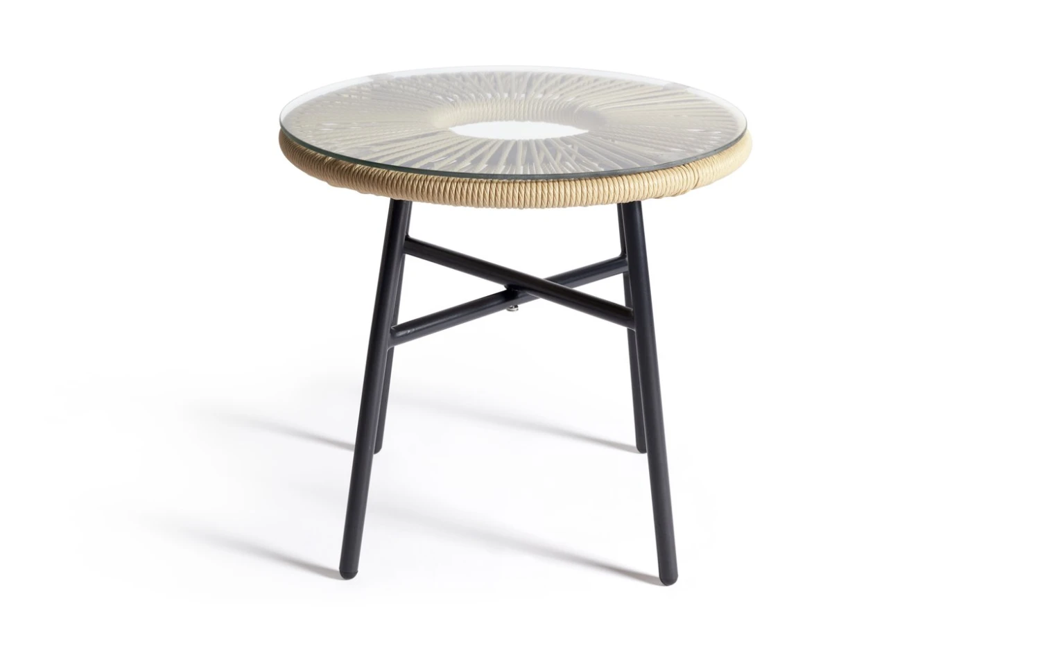 Habitat Java 2 Seater Metal Garden Bistro Set - Natural 6 Habitat Java 2 Seater Metal Garden Bistro Set - Natural - Image 4