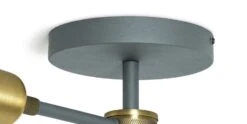Habitat Tay 4 Light Flush To Ceiling Light - Grey & Brass -Habitat 9467644 R Z003A