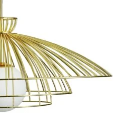 Habitat Kiso Opal 3 Tier Pendant Shade - Brass -Habitat 9474864 R Z003A