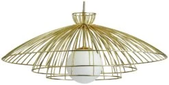 Habitat Kiso Opal 3 Tier Pendant Shade - Brass -Habitat 9474864 R Z004A