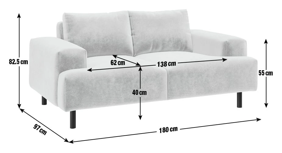 Habitat Julien Velvet 2 Seater Sofa - Natural 4 Habitat Julien Velvet 2 Seater Sofa - Natural - Image 2