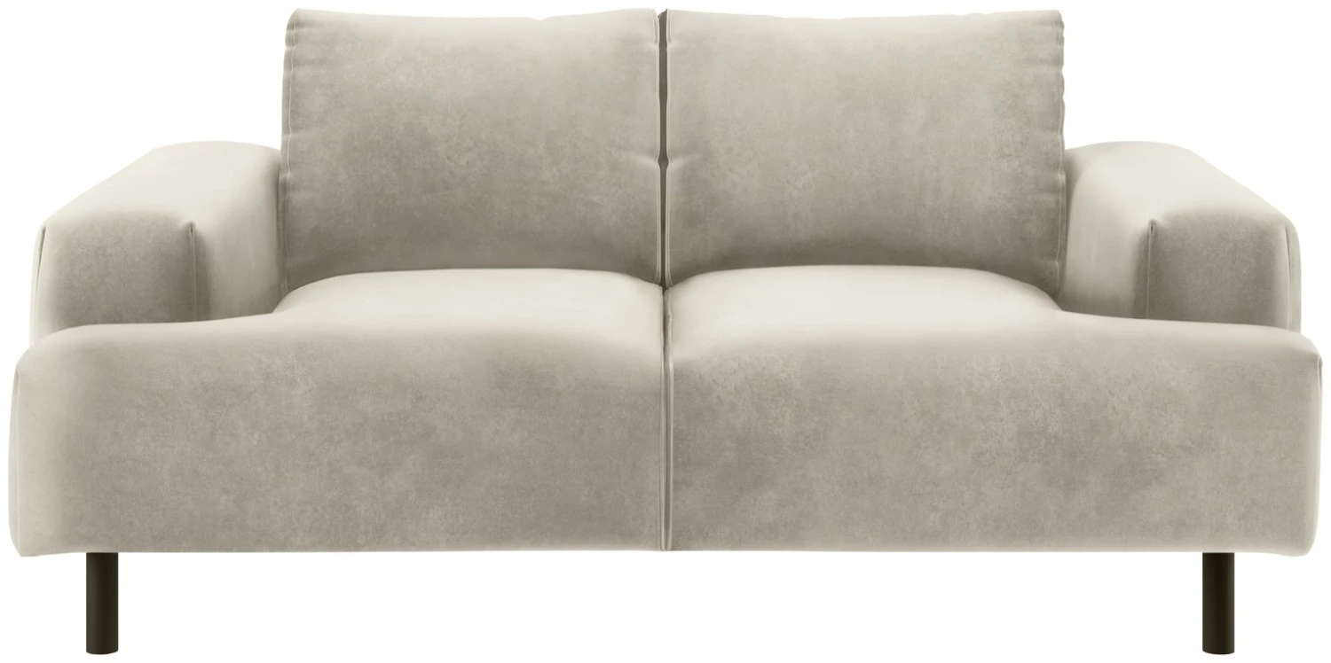 Habitat Julien Velvet 2 Seater Sofa - Natural 3 Habitat Julien Velvet 2 Seater Sofa - Natural
