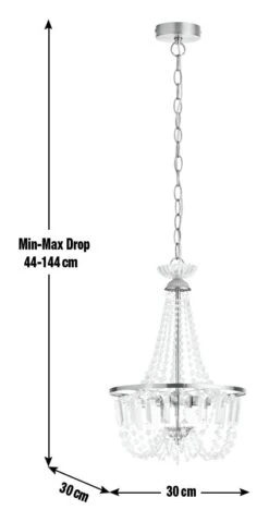 Habitat Capella Empire Chandelier - Brushed Brass -Habitat 9486333 R E001