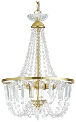 Habitat Capella Empire Chandelier - Brushed Brass -Habitat 9486333 R Z004A