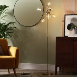 Habitat Glam 6 Light Glass Floor Lamp – Gold 13 Habitat Glam 6 Light Glass Floor Lamp – Gold -Habitat 9487916 R Z002C