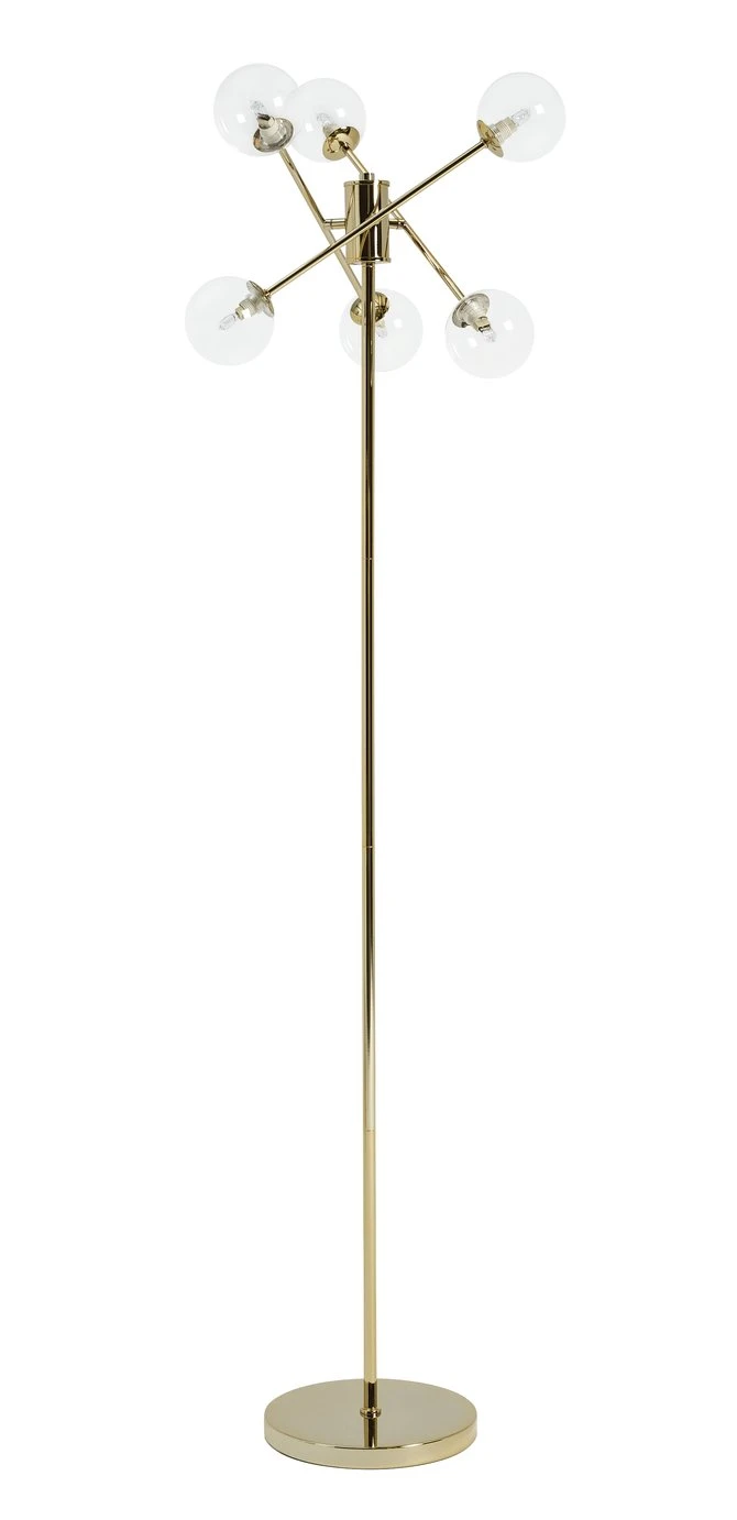 Habitat Glam 6 Light Glass Floor Lamp – Gold 7 Habitat Glam 6 Light Glass Floor Lamp – Gold - Image 5
