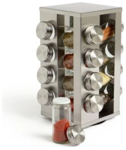 Habitat 16 Jar Stainless Steel Revolving Spice Rack 10 Habitat 16 Jar Stainless Steel Revolving Spice Rack -Habitat 9491153 R Z003A