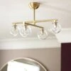 Habitat Chuck 4 Light Flush To Ceiling Light - Brushed Brass