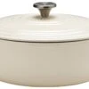 Habitat 4.70 Litre Cast Iron Oval Casserole Dish - Cream -Habitat 9499935 R Z001A