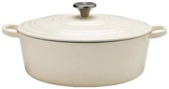 Habitat 4.70 Litre Cast Iron Oval Casserole Dish - Cream