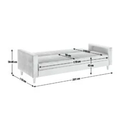Habitat Brooks Clic Clac Storage Fabric Sofa Bed - Green -Habitat 9504466 R E001