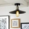 Habitat Pixie Flush To Ceiling Light - Black -Habitat 9505623 R Z001A