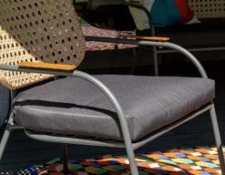 Habitat Noah 4 Seater Metal Garden Sofa Set - Black & Oak -Habitat 9507092 R Z005C