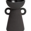 Habitat Large Ceramic Vase With Handles - Black -Habitat 9509131 R Z001A