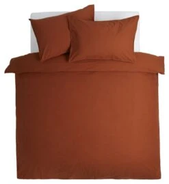 Habitat Cotton Linen Plain Rust Bedding Set - Double -Habitat 9513914 R Z002A