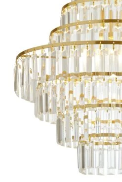 Habitat Presley Glass 8 Tier Chandelier - Brass -Habitat 9514449 R Z002A