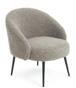 Habitat Ash Boucle Accent Chair - Grey -Habitat 9515510 R Z004A