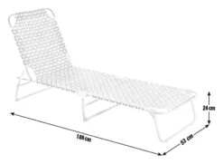 Habitat Folding Metal Sun Lounger - Grey -Habitat 9515668 R E001