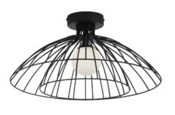 Habitat Kiso 2 Tier Opal Flush To Ceiling Light - Black -Habitat 9516241 R Z001C