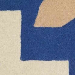 Habitat Arch Palm Wool Rug - Cream & Blue - 120x170cm -Habitat 9516344 R B001