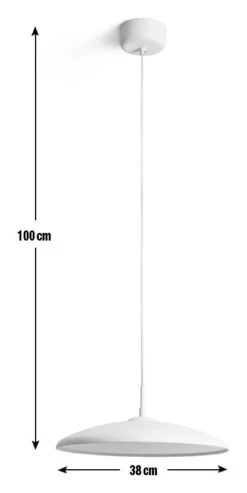 Habitat Pavo Metal LED Pendant Light - White -Habitat 9518971 R E001