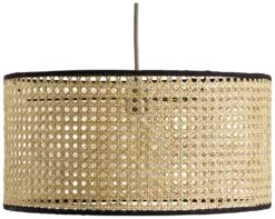 Habitat Ashi Rattan 40cm Shade - Natural & Black -Habitat 9519602 R Z002A