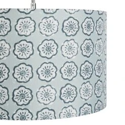 Habitat Country Floral Printed 30cm Drum Shade - Grey -Habitat 9521322 R Z002A