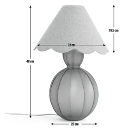 Habitat Estella Glass Table Lamp - Green -Habitat 9522613 R E001