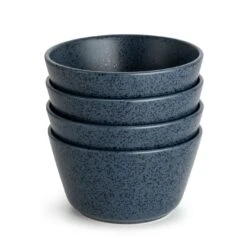 Habitat Addison Set Of 4 Stoneware Cereal Bowl - Blue -Habitat 9525201 R Z002A