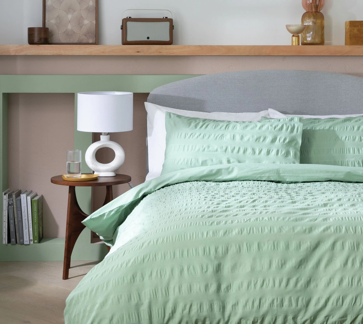 Habitat Reset Seersucker Sage Green Bedding Set - Single 3 Habitat Reset Seersucker Sage Green Bedding Set - Single