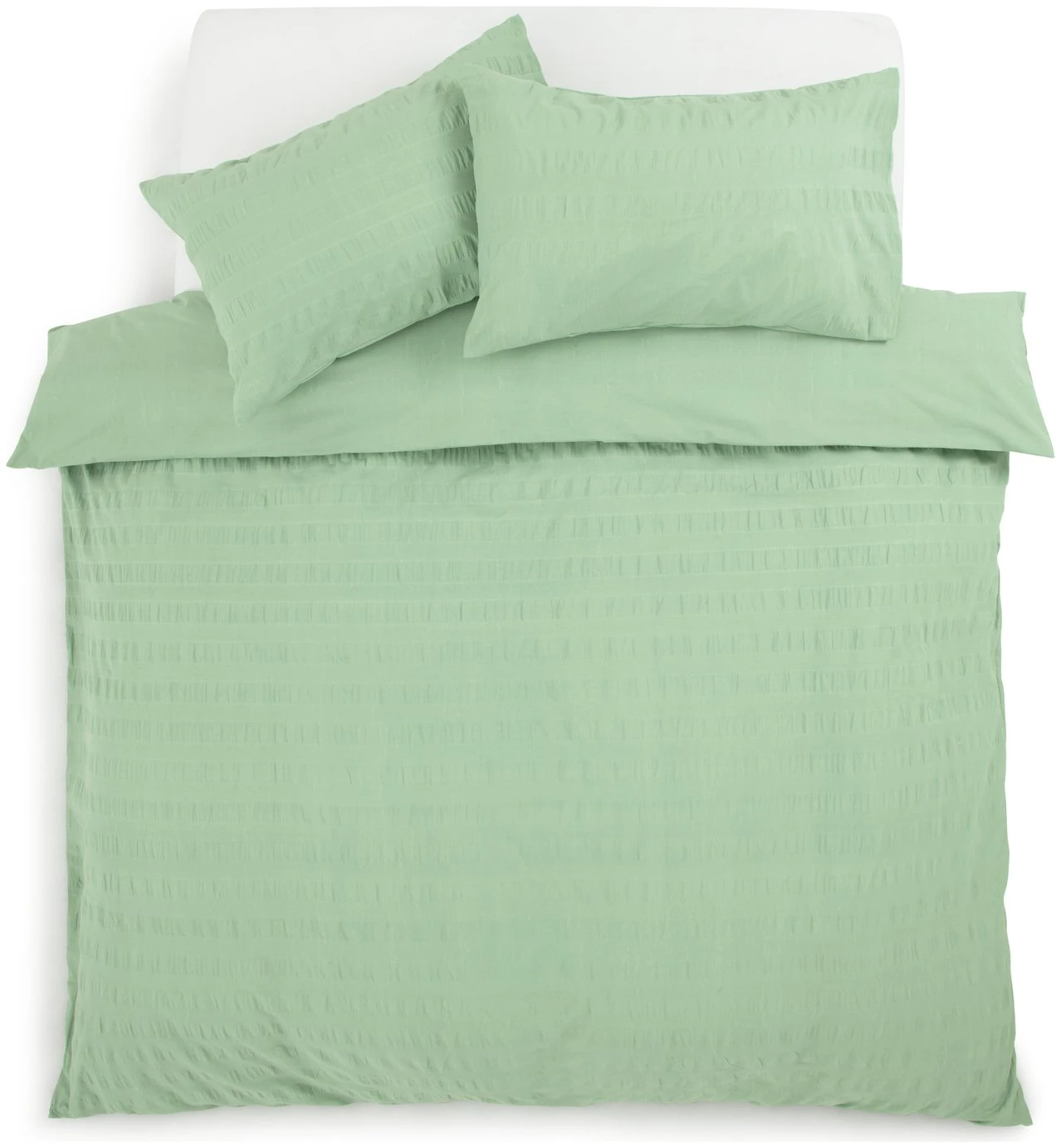 Habitat Reset Seersucker Sage Green Bedding Set - Single 5 Habitat Reset Seersucker Sage Green Bedding Set - Single - Image 3