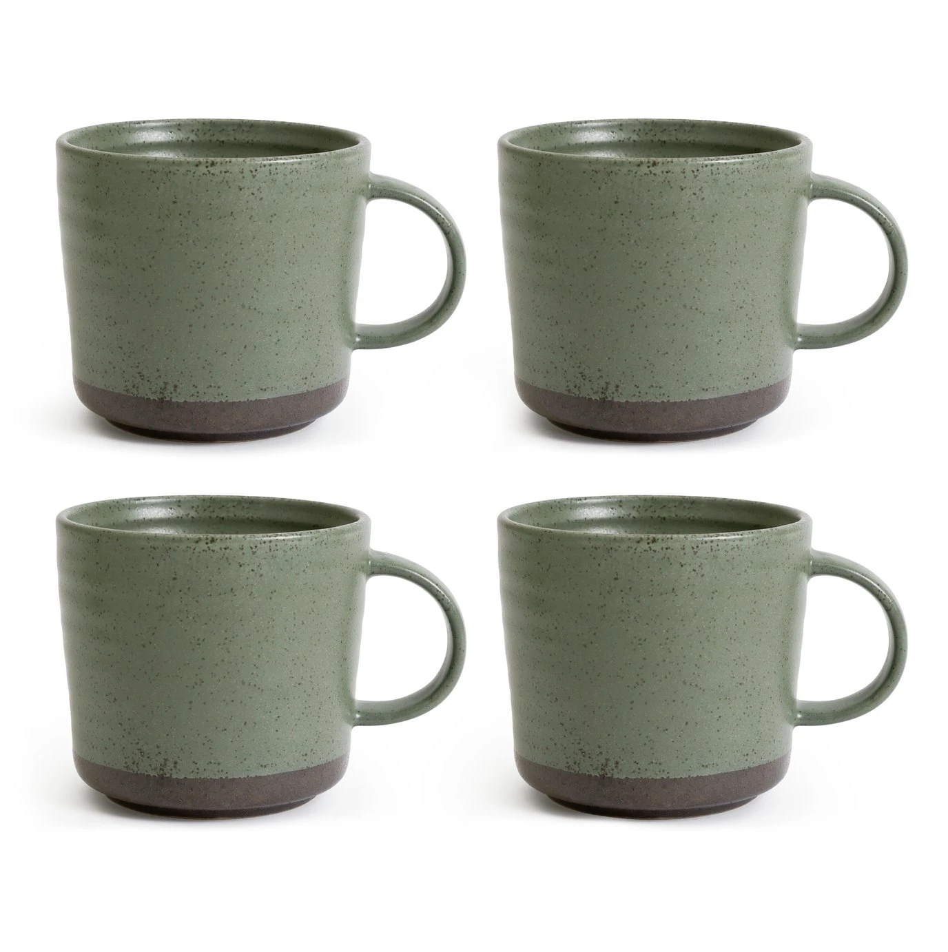 Habitat Textured Ripple Set Of 4 Mugs - Sage 3 Habitat Textured Ripple Set Of 4 Mugs - Sage