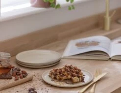 Habitat Evora 4 Piece Stoneware Dinner Plate - Natural -Habitat 9529551 R Z001C