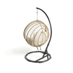 Habitat Dove Rattan Effect Hanging Egg Chair - Natural -Habitat 9530904 R Z003A
