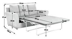 Habitat Carrie Fabric Sofa Bed - Grey 13 Habitat Carrie Fabric Sofa Bed - Grey -Habitat 9531161 R E001