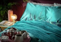 Habitat Chenille Throw - Teal Blue - 125x150cm -Habitat 9532115 R Z001C