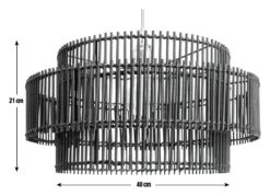 Habitat Bamboo 2 Tier Pendant Shade - Black 10 Habitat Bamboo 2 Tier Pendant Shade - Black -Habitat 9537653 R E001