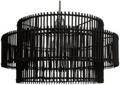 Habitat Bamboo 2 Tier Pendant Shade - Black 11 Habitat Bamboo 2 Tier Pendant Shade - Black -Habitat 9537653 R Z002A